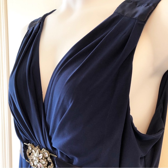 Vintage Dark Blue Dress Large to XL - Picture 3 of 9